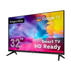 Telewizor Kruger&Matz 32" HD Google TV, DVB-T2/S2/T/C H.265 HEVC