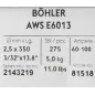 Bohler MMA elektroda spawalnicza rutylowo-celulozowa E6013 RC 2.5x350/5.0paczka/20.0karton (cena za 1 paczkę) Bohler MMA elektroda spawalnicza rutylowo-celulozowa E6013 RC 2.5x350/5.0paczka/20.0karton (cena za 1 paczkę)