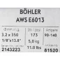Bohler MMA elektroda spawalnicza rutylowo-celulozowa E6013 RC 3.2x350/5.0paczka/20.0karton (cena za 1 paczkę)