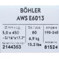 Bohler MMA elektroda spawalnicza rutylowo-celulozowa E6013 RC 5.0x450/6.9paczka/27.6karton (cena za 1 paczkę) Bohler MMA elektroda spawalnicza rutylowo-celulozowa E6013 RC 5.0x450/6.9paczka/27.6karton (cena za 1 paczkę)