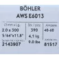 Bohler MMA elektroda spawalnicza rutylowo-celulozowa E6013 RC 2.0x300/4.1paczka/16.4karton (cena za 1 paczkę) Bohler MMA elektroda spawalnicza rutylowo-celulozowa E6013 RC 2.0x300/4.1paczka/16.4karton (cena za 1 paczkę)