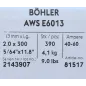 Bohler MMA elektroda spawalnicza rutylowo-celulozowa E6013 RC 2.0x300/4.1paczka/16.4karton (cena za 1 paczkę) Bohler MMA elektroda spawalnicza rutylowo-celulozowa E6013 RC 2.0x300/4.1paczka/16.4karton (cena za 1 paczkę)