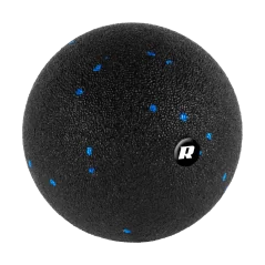 Zestaw wałek do masażu, mini roller, 2 piłki, 2 duoball-e , 6 elementów, kolor czarno-niebieski, materiał EPP, REBEL ACTIVE