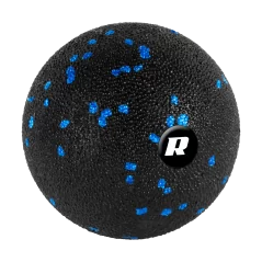 Zestaw wałek do masażu, roller, piłka, duoball , 3 elementy, kolor czarno-niebieski, materiał EPP, REBEL ACTIVE