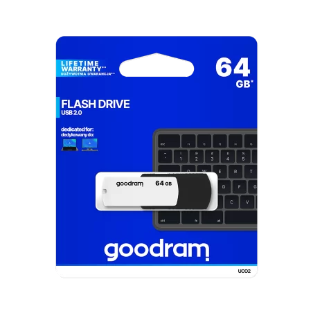 Pendrive Goodram USB 2.0 64GB czarno-biały