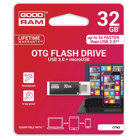 Pendrive Goodram USB 3.0 + microUSB 32GB OTG czarny