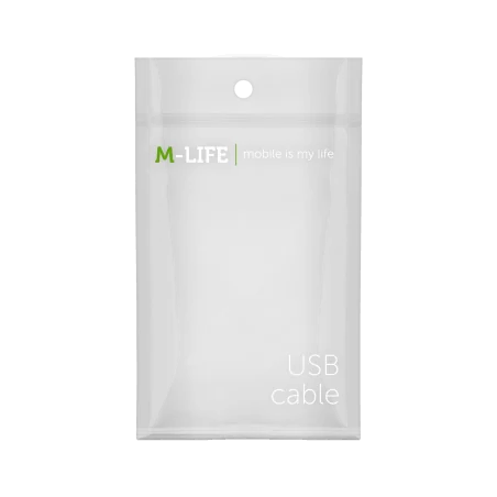 Kabel USB - micro USB M-Life nylon biały 1m