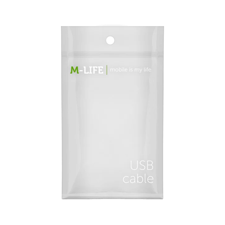 Kabel USB - micro USB M-Life nylon biały 1m