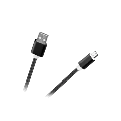 Kabel USB - micro USB M-Life nylon czarny 1m