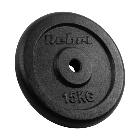 Zestaw obciążeń żeliwnych 2x15kg, otwór 31mm, talerz klasyczny, REBEL ACTIVE