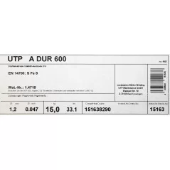 Bohler MAG drut spawalniczy do napawania DUR 600 1.2X15kg szpula (cena za 1 szpulę)