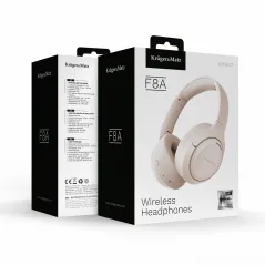 Bezprzewodowe słuchawki nauszne z ANC , Kruger&Matz F8A , beżowe