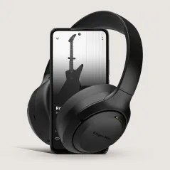 Bezprzewodowe słuchawki nauszne z ANC , Kruger&Matz F8A , beżowe