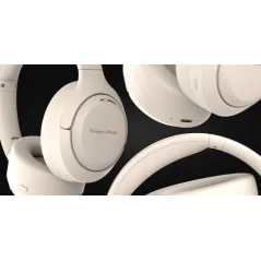 Bezprzewodowe słuchawki nauszne z ANC , Kruger&Matz F8A , beżowe