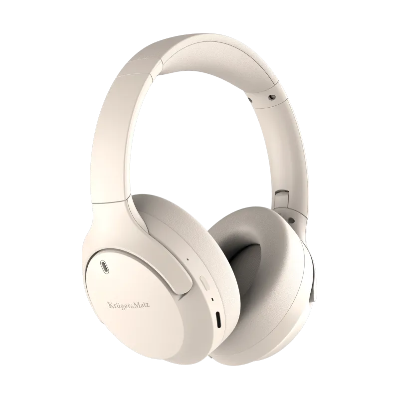 Bezprzewodowe słuchawki nauszne z ANC , Kruger&Matz Street 4 , beżowe