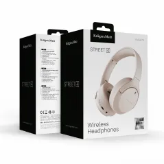 Bezprzewodowe słuchawki nauszne z ANC , Kruger&Matz Street 4 , beżowe
