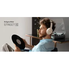 Bezprzewodowe słuchawki nauszne z ANC , Kruger&Matz Street 4 , beżowe