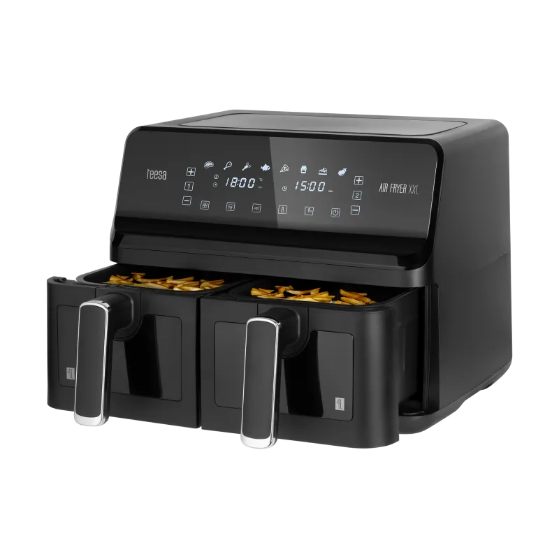 Frytkownica beztłuszczowa TEESA AIR FRYER DUAL POT XXL 8L 2700W