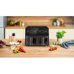 Frytkownica beztłuszczowa TEESA AIR FRYER DUAL POT XXL 8L 2700W