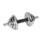 Hantle żeliwne chromowane regulowane w walizce z gryfem, zestaw 20kg REBEL ACTIVE