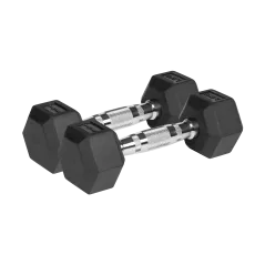 Hantle żeliwne gumowane HEX 2x2.5 kg REBEL ACTIVE