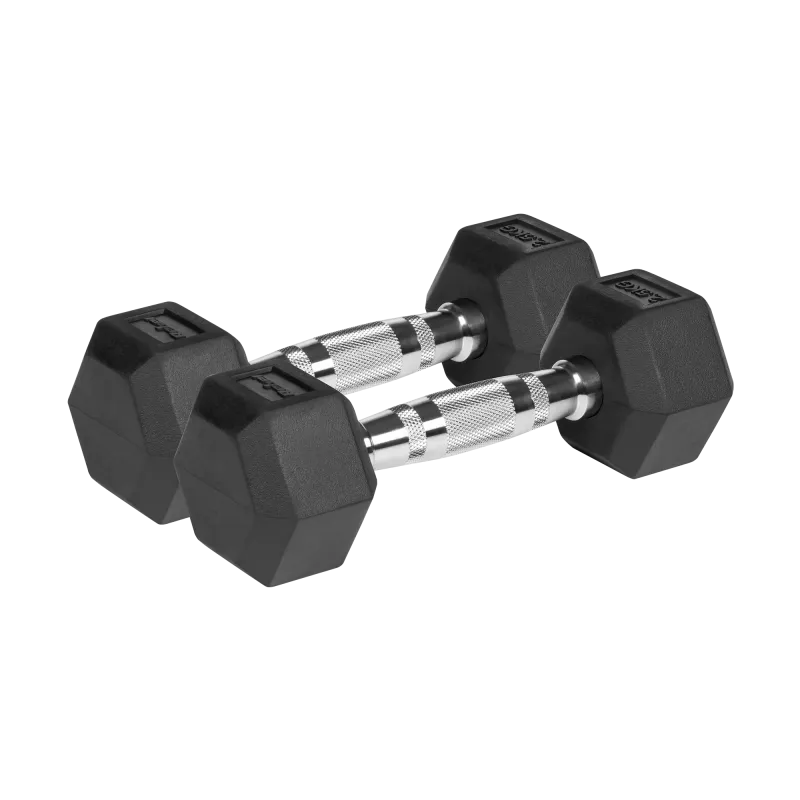 Hantle żeliwne gumowane HEX 2x2.5 kg REBEL ACTIVE
