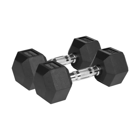 Hantle żeliwne gumowane HEX 2x7.5 kg REBEL ACTIVE