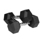 Hantle żeliwne gumowane HEX 2x7.5 kg REBEL ACTIVE