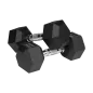 Hantle żeliwne gumowane HEX 2x7.5 kg REBEL ACTIVE Hantle żeliwne gumowane HEX 2x7.5 kg REBEL ACTIVE