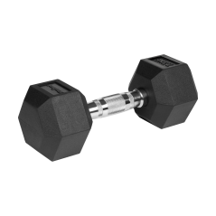 Hantle żeliwne gumowane HEX 2x7.5 kg REBEL ACTIVE