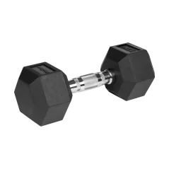 Hantle żeliwne gumowane HEX 2x7.5 kg REBEL ACTIVE