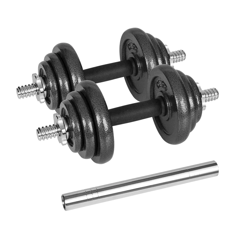 Hantle żeliwne regulowane w walizce z gryfem, zestaw 20kg REBEL ACTIVE Hantle żeliwne regulowane w walizce z gryfem, zestaw 20kg REBEL ACTIVE