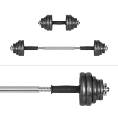 Hantle żeliwne regulowane w walizce z gryfem, zestaw 30kg REBEL ACTIVE Rebel