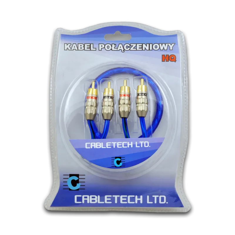 Kabel 2xRCA-2xRCA 3m trans-blue Kabel 2xRCA-2xRCA 3m trans-blue