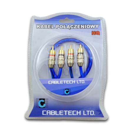 Kabel 2xRCA-2xRCA 3m trans-blue