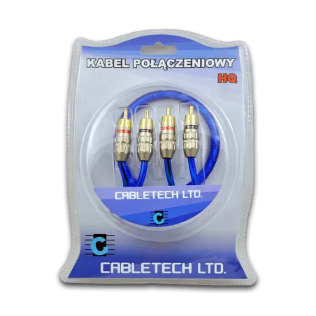 Kabel 2xRCA-2xRCA 3m trans-blue