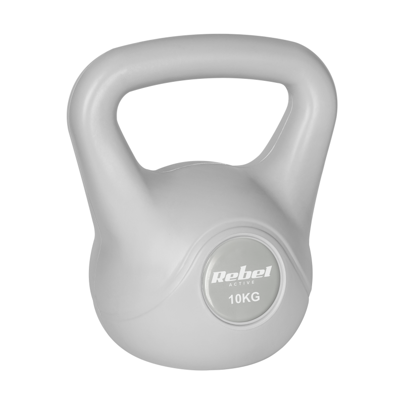Kettlebell bitumiczny 10 kg szary REBEL ACTIVE