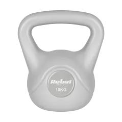 Kettlebell bitumiczny 10 kg szary REBEL ACTIVE