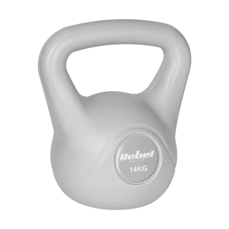 Kettlebell bitumiczny 14 kg szary REBEL ACTIVE