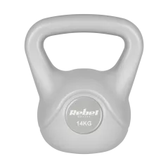 Kettlebell bitumiczny 14 kg szary REBEL ACTIVE