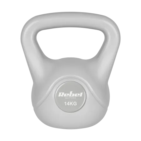 Kettlebell bitumiczny 14 kg szary REBEL ACTIVE