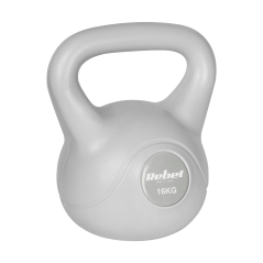 Kettlebell bitumiczny 16 kg szary REBEL ACTIVE