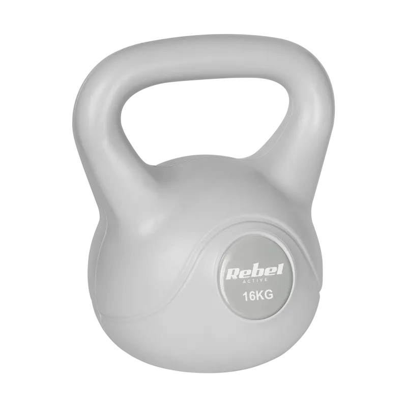 Kettlebell bitumiczny 16 kg szary REBEL ACTIVE Kettlebell bitumiczny 16 kg szary REBEL ACTIVE