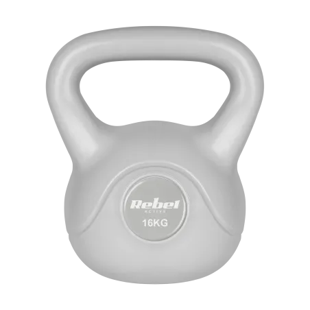 Kettlebell bitumiczny 16 kg szary REBEL ACTIVE