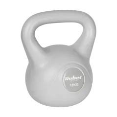 Kettlebell bitumiczny 18 kg szary REBEL ACTIVE