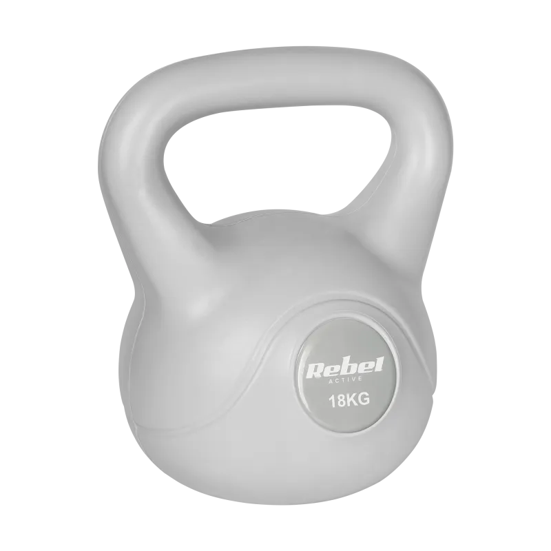 Kettlebell bitumiczny 18 kg szary REBEL ACTIVE Kettlebell bitumiczny 18 kg szary REBEL ACTIVE