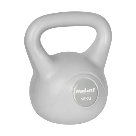 Kettlebell bitumiczny 18 kg szary REBEL ACTIVE