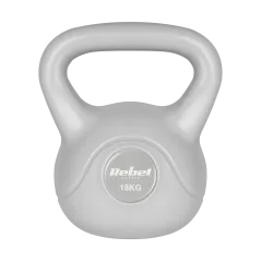 Kettlebell bitumiczny 18 kg szary REBEL ACTIVE