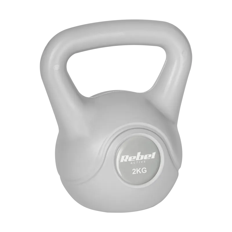 Kettlebell bitumiczny 2 kg szary REBEL ACTIVE Kettlebell bitumiczny 2 kg szary REBEL ACTIVE