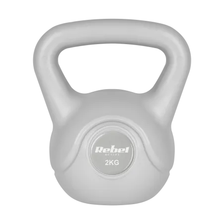 Kettlebell bitumiczny 2 kg szary REBEL ACTIVE